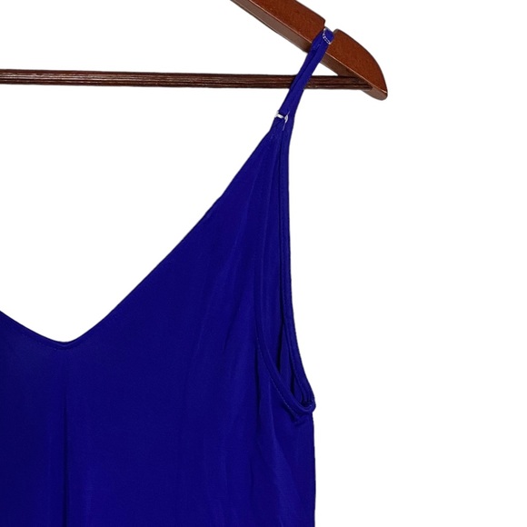 Akris Blue Slip Dress Adjustable Spaghetti Straps Mini Length Scoop Neck 6 - Picture 11 of 15